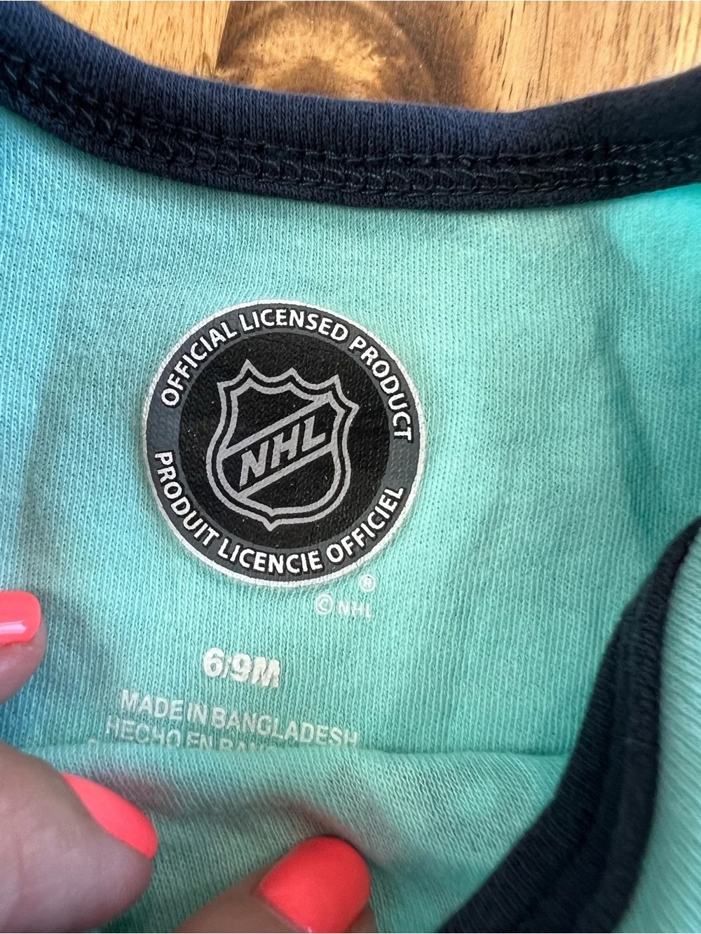 Seattle Kraken NHL Baby Bodysuit Lot 2 Pack 6-9 Months Official Licensed